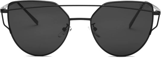 Cat Eye Sunglasses for Women Fashion Designer Style Mirrored Lenses